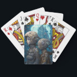 Astronaut Girls Surreal Science Fiction Pokerkaarten<br><div class="desc">Fantasy art producten van The Lunarium.</div>