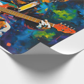 astronaut-gitarist cadeaupapier (Hoek)