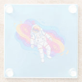 Astronaut Glazen Onderzetter (Achterkant)