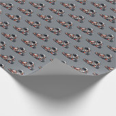 Astronaut Go-Kart Cadeaupapier (Hoek)