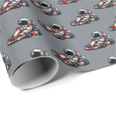Astronaut Go-Kart Cadeaupapier (Rol Hoek)