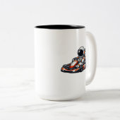 Astronaut Go-Kart Tweekleurige Koffiemok (Voorkant rechts)