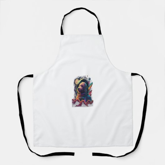 Astronaut Goldendoodle hond Space Galaxy Schort (Voorkant)