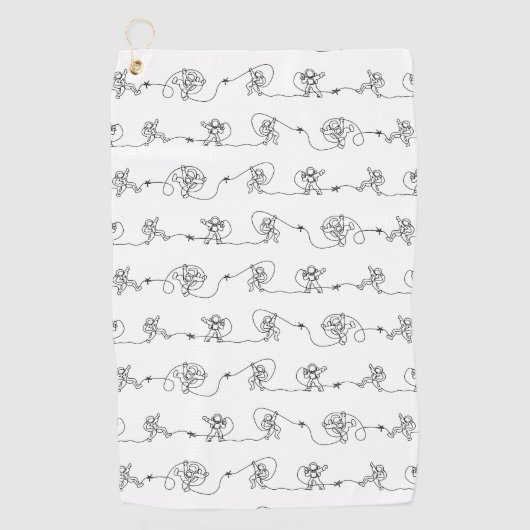 Astronaut Golf Towel Golfhanddoek (Voorkant)