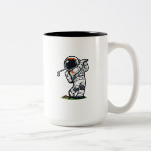 Astronaut Golf Tweekleurige Koffiemok