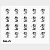 Astronaut Golf Vierkante Sticker (Vel)