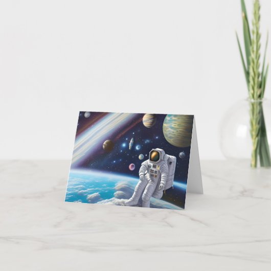 Astronaut Graphic Notitiekaartje (Voorkant)