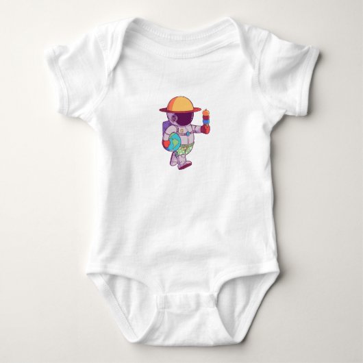 Astronaut, Grappige Planeten Buitenruimte Romper (Voorkant)