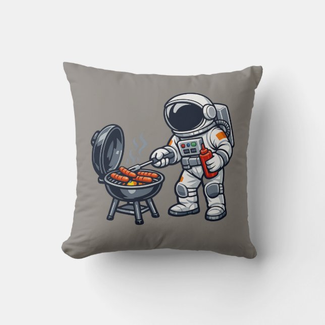 Astronaut Grillen Kussen (Voorkant)