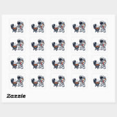 Astronaut Grillen Vierkante Sticker (Vel)