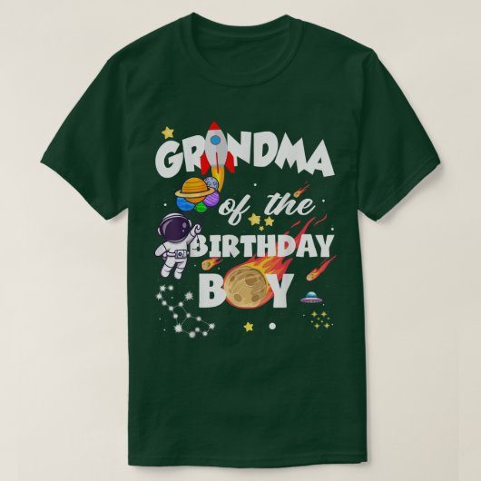 Astronaut grootmoeder van de Birthday Boy Birthday T-shirt (Design voorkant)
