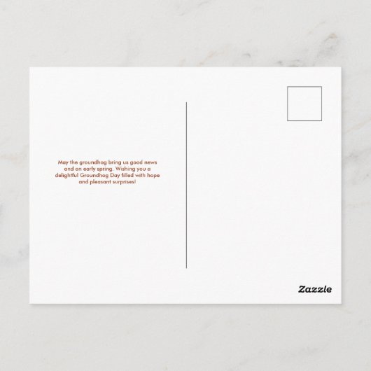 Astronaut Groundhog Briefkaart (Achterkant)