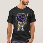 Astronaut Guitar Polygon Matic Coin to Moon Cr T-shirt (Voorkant)