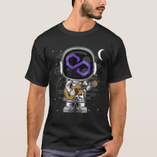 Astronaut Guitar Polygon Matic Coin to Moon Cr T-shirt