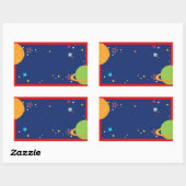 Astronaut gunst doos leeg label Stickers (Vel)