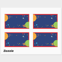 Astronaut gunst doos leeg label Stickers