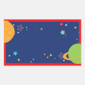 Astronaut gunst doos leeg label Stickers (Voorkant)