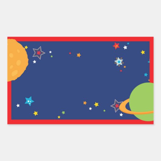 Astronaut gunst doos leeg label Stickers (Voorkant)