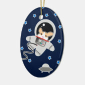 Astronaut Hamster Keramisch Ornament (Links)