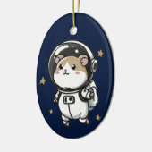 Astronaut Hamster Keramisch Ornament (Links)