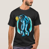 Astronaut handbal spelen in de ruimte is zo leuk t-shirt (Voorkant)