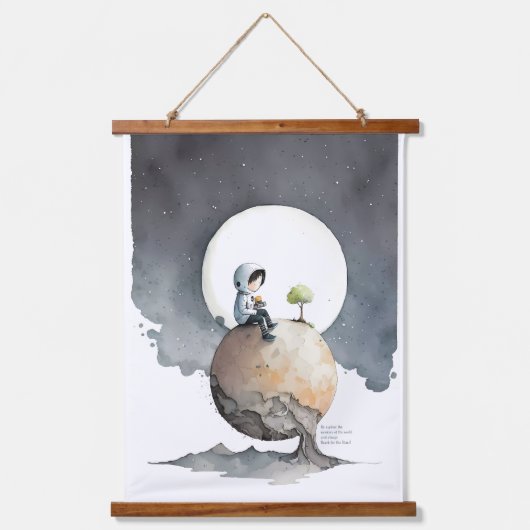 Astronaut Hangend Wandkleed (Voorkant)