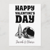 astronaut, Happy valentines-dag personaliseert naa Feestdagenkaart (Voorkant)