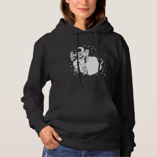 Astronaut Harmonicaspeler Met Planeet Harmonicist Hoodie