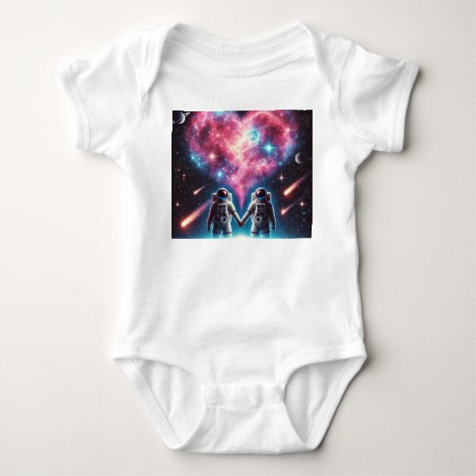 Astronaut Heart Galaxy T-shirt (Voorkant)