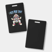 Astronaut heeft meer ruimte nodig badge (Voor- en achterkant)