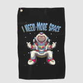 Astronaut heeft meer ruimte nodig golfhanddoek (Voorkant)