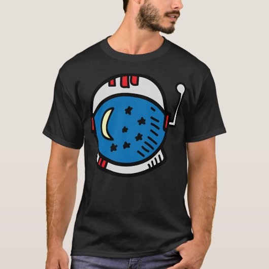 Astronaut Helmet Art T-shirt (Voorkant)