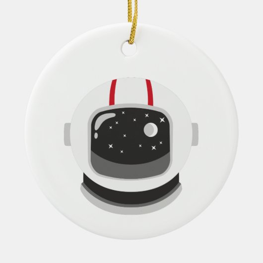 Astronaut Helmet Keramisch Ornament (Voorkant)