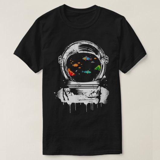 Astronaut Helmet Ocean Surreal Design T-shirt (Design voorkant)