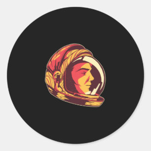 Astronaut Helmet Ronde Sticker