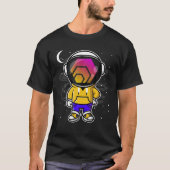 Astronaut Hiphop HEX Coin to the Moon Crypto Token T-shirt (Voorkant)
