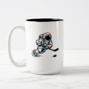 Astronaut Hockey Tweekleurige Koffiemok