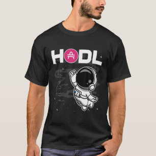Astronaut HODL AMP-muntstuk in de maan crypto-toke T-shirt