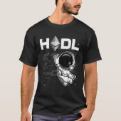 Astronaut HODL Ethereum ETH Coin to the Moon Crypt T-shirt (Voorkant)