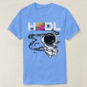 Astronaut HODL HEX Coin to the Moon Crypto Token B T-shirt (Design voorkant)