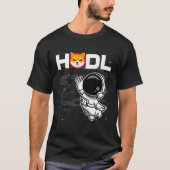 Astronaut HODL Shiba Inu SHIB Coin to Moon Cry T-shirt (Voorkant)