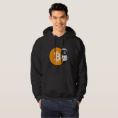 Astronaut Holding Bitcoin To The Moon HODL BTC Cry Hoodie (Voorkant volledig)