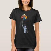 Astronaut Holding Planets Balloons T-shirt (Voorkant)