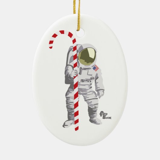 Astronaut Holiday Ornament (Achterkant)