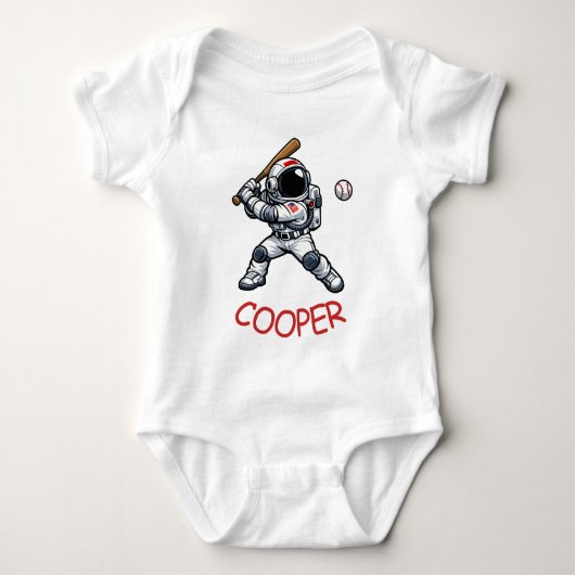 Astronaut Honkbal Romper (Voorkant)