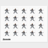 Astronaut Honkbal Vierkante Sticker (Vel)