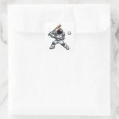 Astronaut Honkbal Vierkante Sticker (Tas)