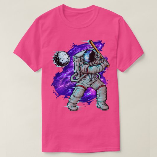 Astronaut honkbalbeslag t-shirt (Design voorkant)