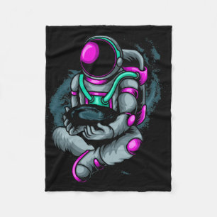 Astronaut Houdt Het Zwarte Gat Vaste Fleece Deken