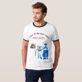Astronaut Hourglass Head - Grappige Ruimtegamer Co T-shirt (Voorkant volledig)